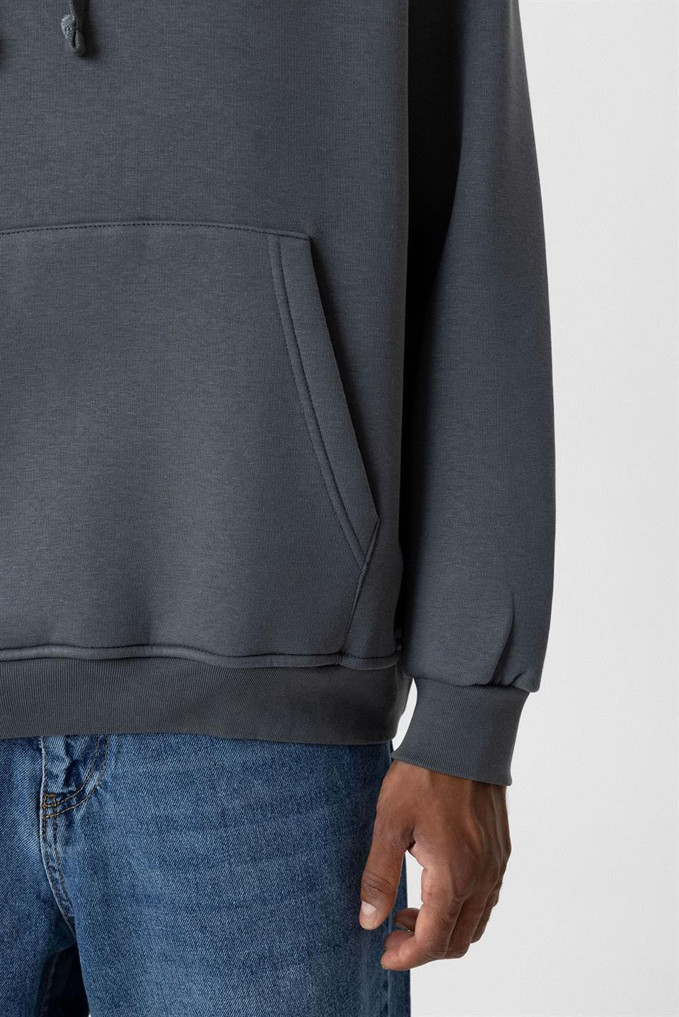 Basic Oversize Yıkamalı Hoodie