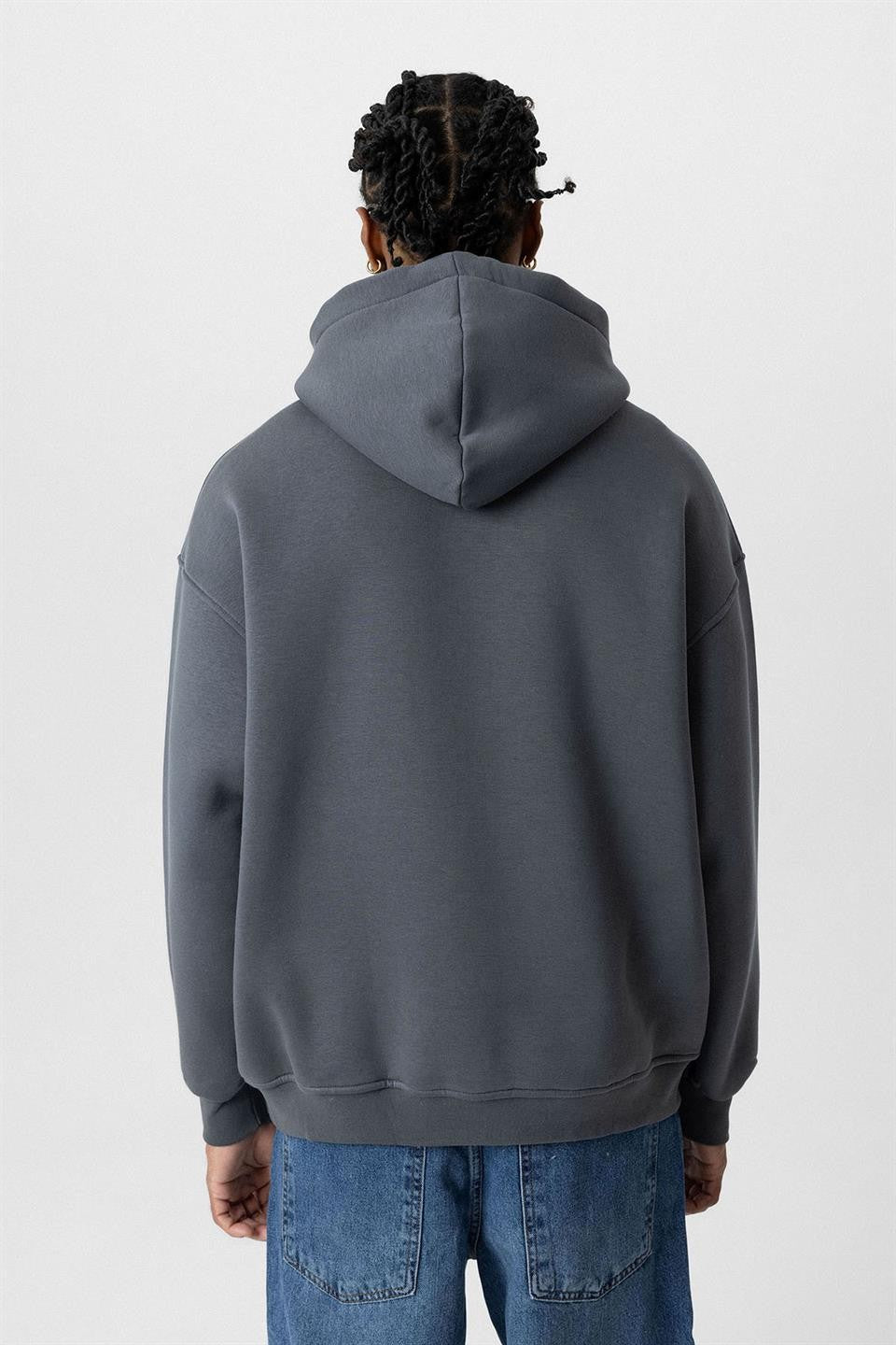 Basic Oversize Yıkamalı Hoodie