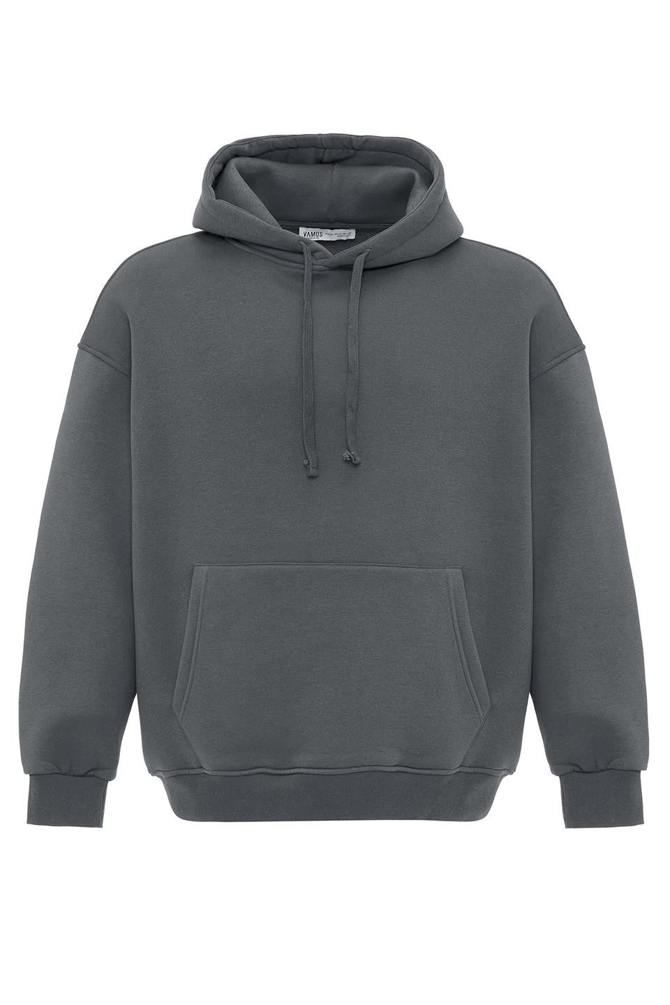 Basic Oversize Yıkamalı Hoodie