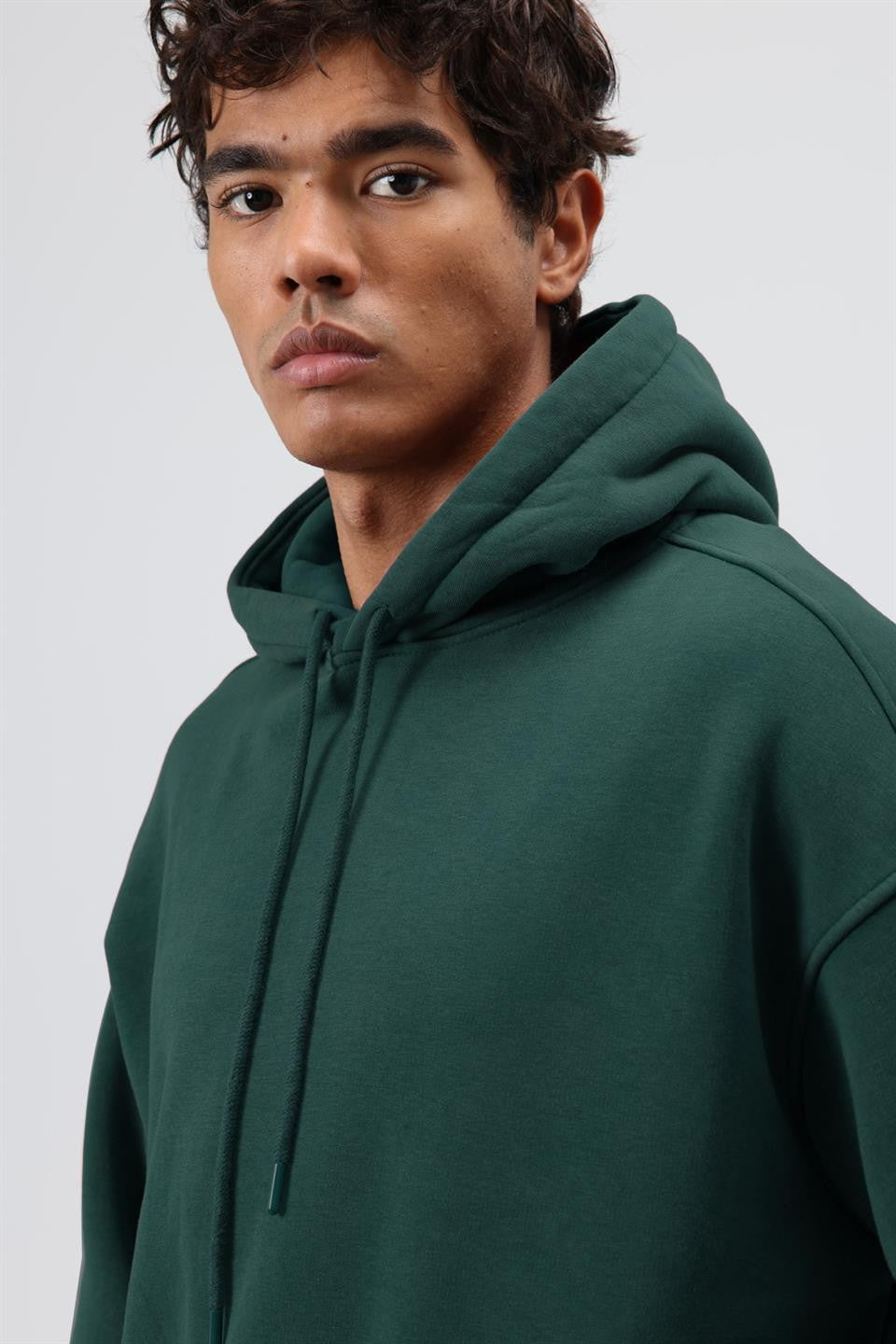 Basic Oversize Yıkamalı Hoodie