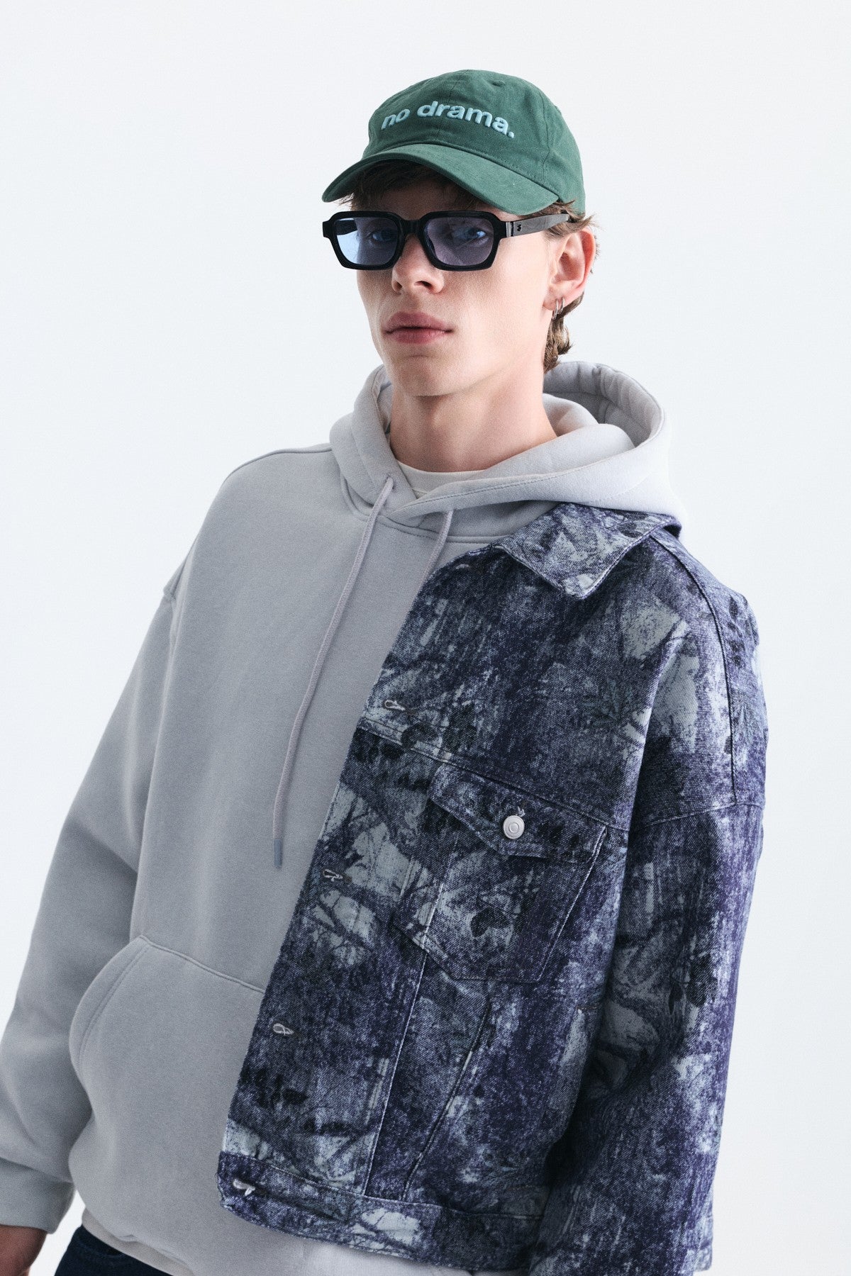 Basic Oversize Yıkamalı Hoodie
