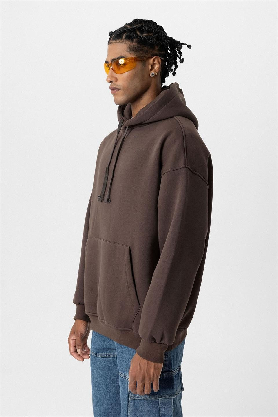Basic Oversize Yıkamalı Hoodie