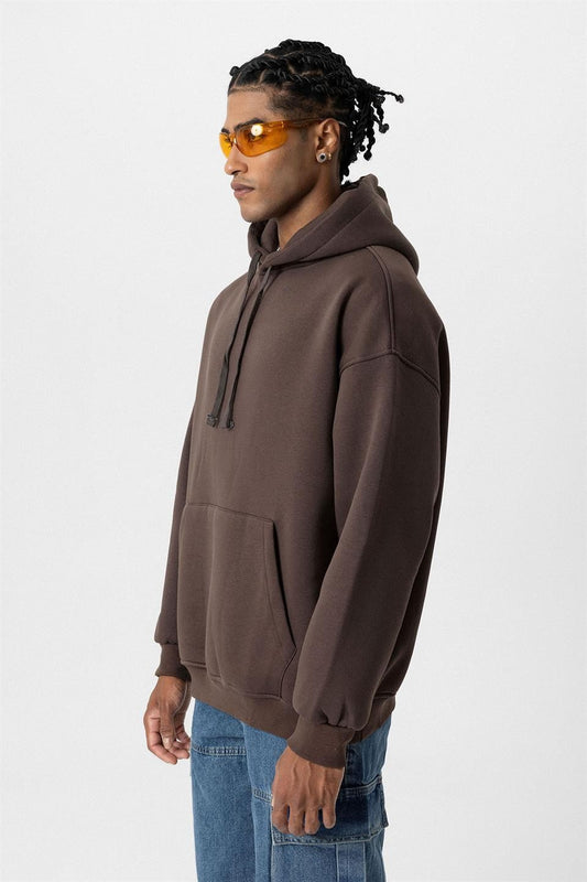 Basic Oversize Yıkamalı Hoodie