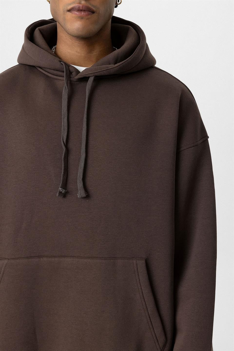 Basic Oversize Yıkamalı Hoodie