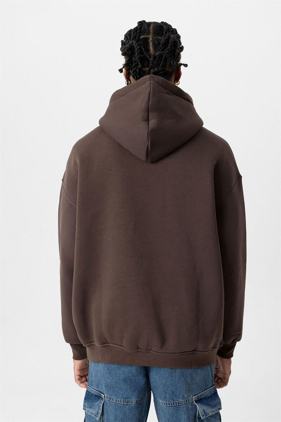 Basic Oversize Yıkamalı Hoodie