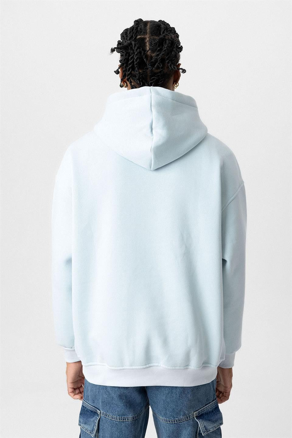 Basic Oversize Yıkamalı Hoodie