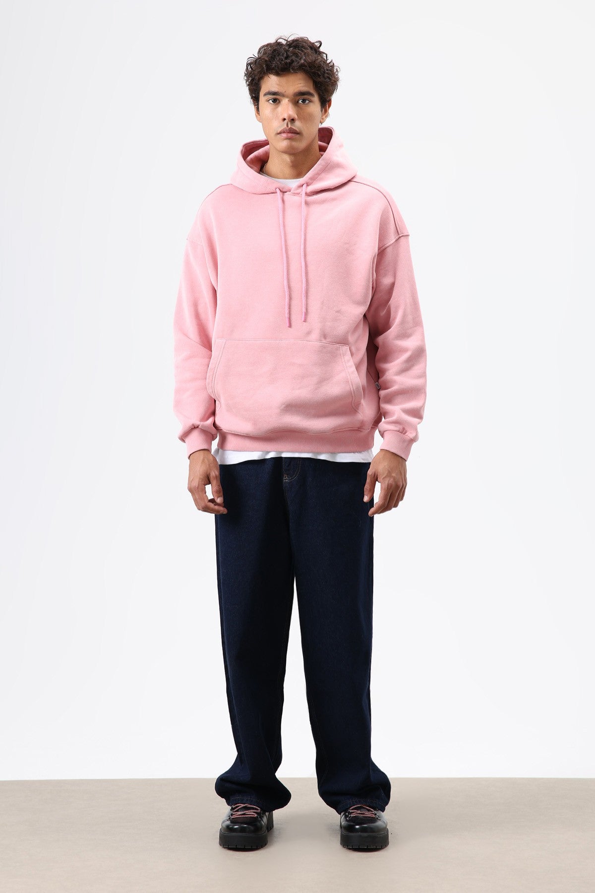Basic Oversize Yıkamalı Hoodie
