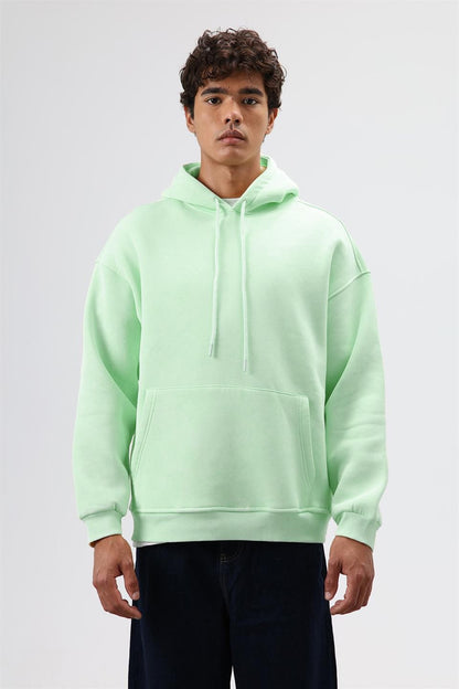 Basic Oversize Yıkamalı Hoodie