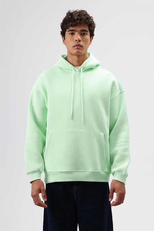 Basic Oversize Yıkamalı Hoodie