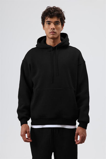 Basic Oversize Yıkamalı Hoodie