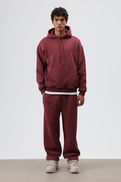 Basic Oversize Yıkamalı Hoodie