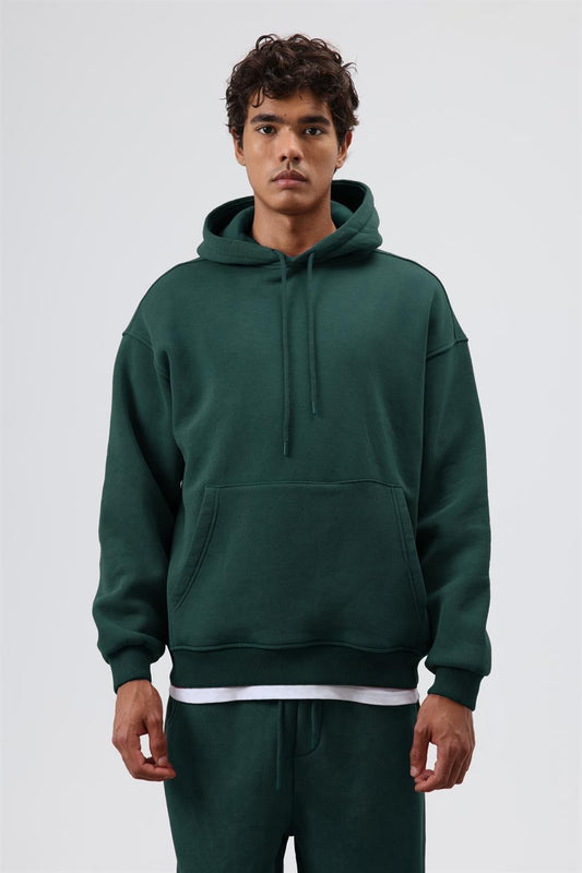 Basic Oversize Yıkamalı Hoodie
