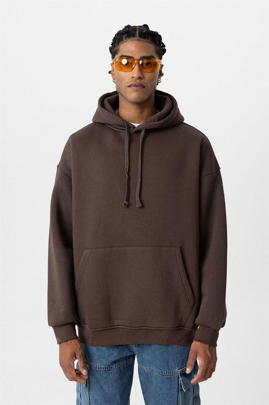 Basic Oversize Yıkamalı Hoodie