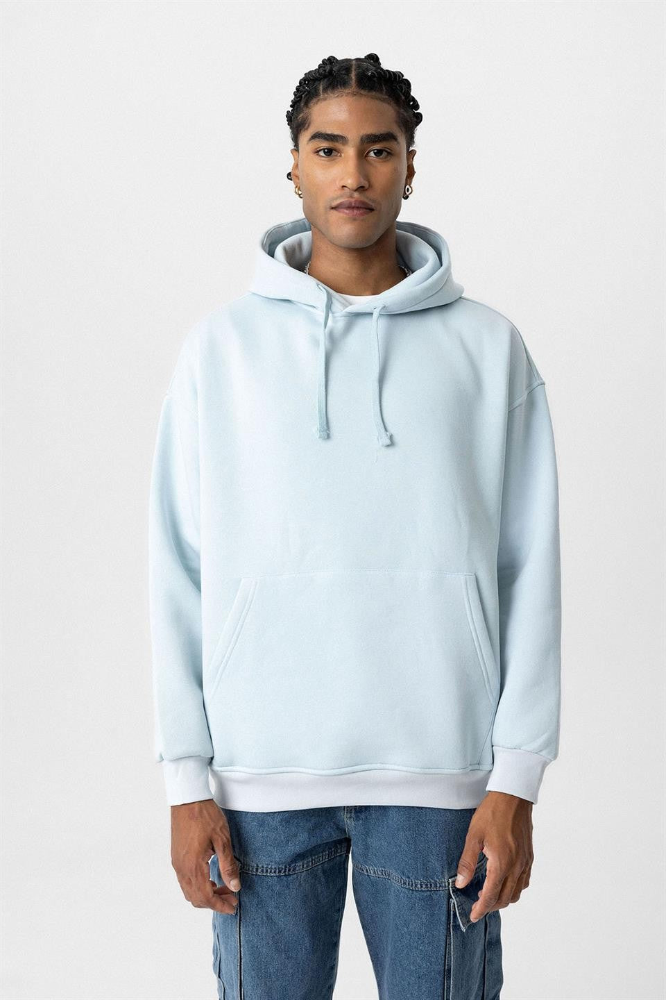 Basic Oversize Yıkamalı Hoodie