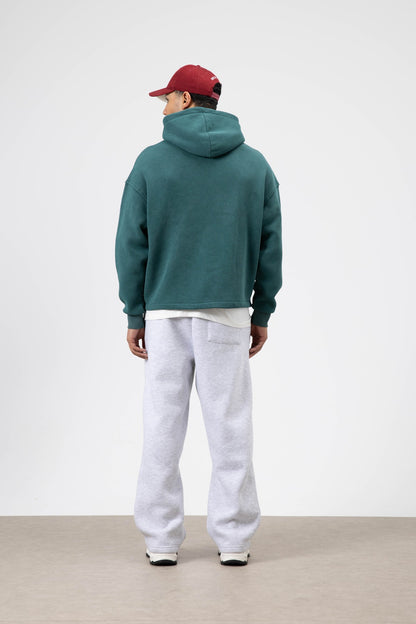 Oversize Fermuarlı Kapüşonlu Sweatshirt