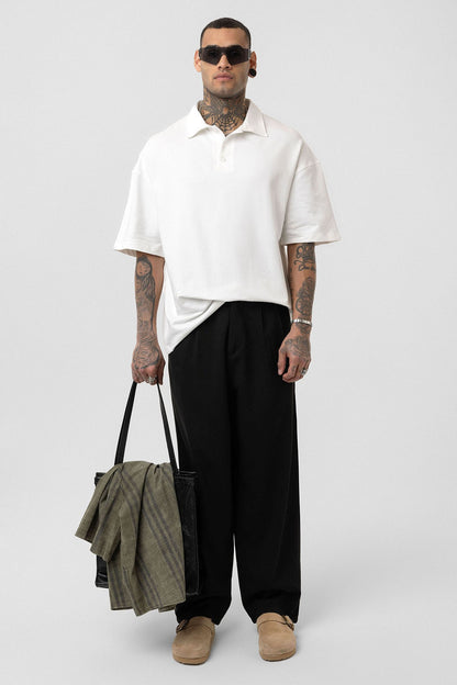 Basic Polo Yaka Oversize Tişört