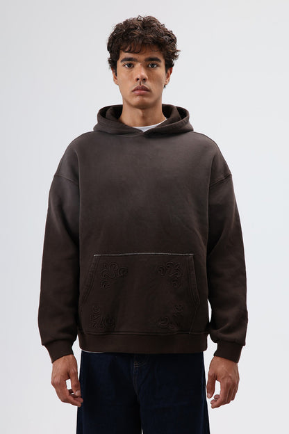 Oversize Nakış Detaylı Hoodie