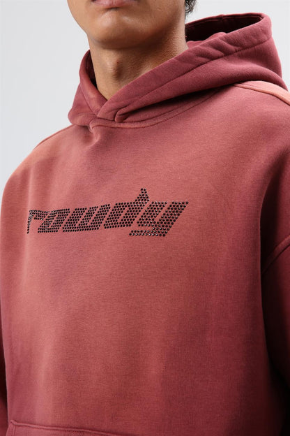 Oversize Baskılı Yıkamalı Hoodie