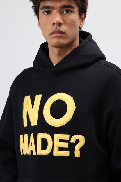 Oversize Baskılı Kapüşonlu Sweatshirt