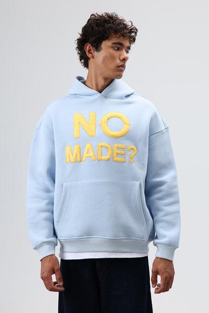 Oversize Baskılı Kapüşonlu Sweatshirt