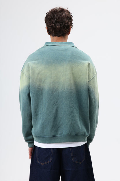 Yaka Fermuarlı Oversize Sweatshirt