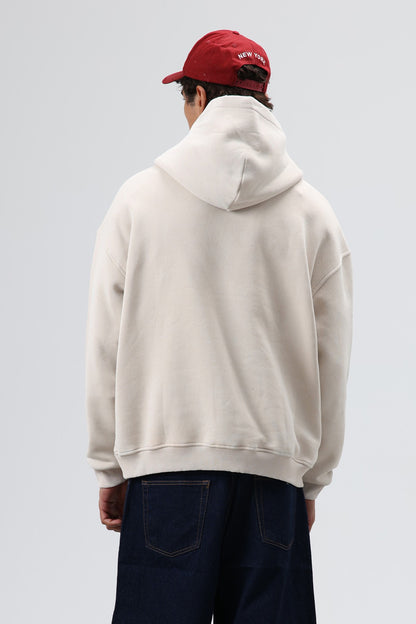 Oversize Baskılı Kapüşonlu Sweatshirt V70-127
