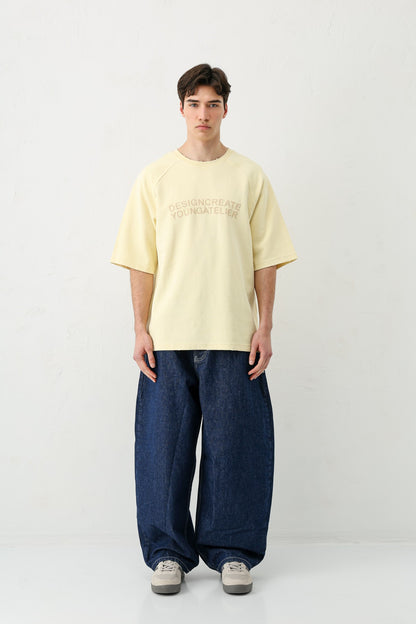 Oversize Reglon Kol Yazı Baskılı Tişört