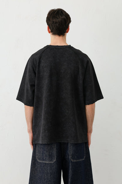 Oversize Reglon Kol Yazı Baskılı Tişört