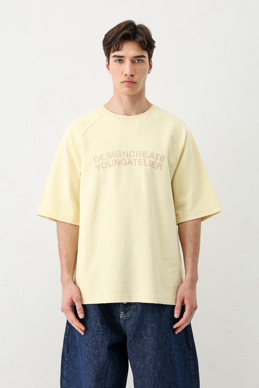 Oversize Reglon Kol Yazı Baskılı Tişört