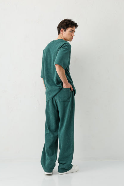 Kısa Kollu Yıkamalı Oversize Tişört