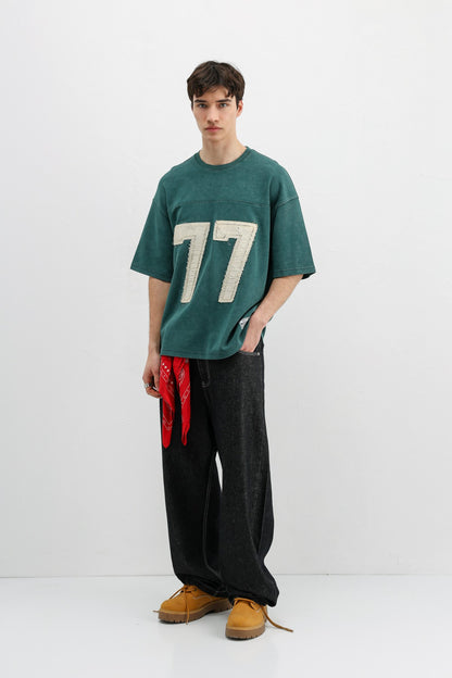 Numara Baskılı Oversize Tişört