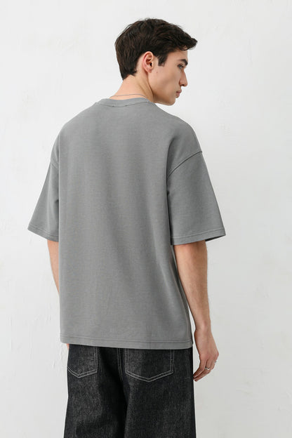 Oversize Yazı ve 2 Baskılı Tişört