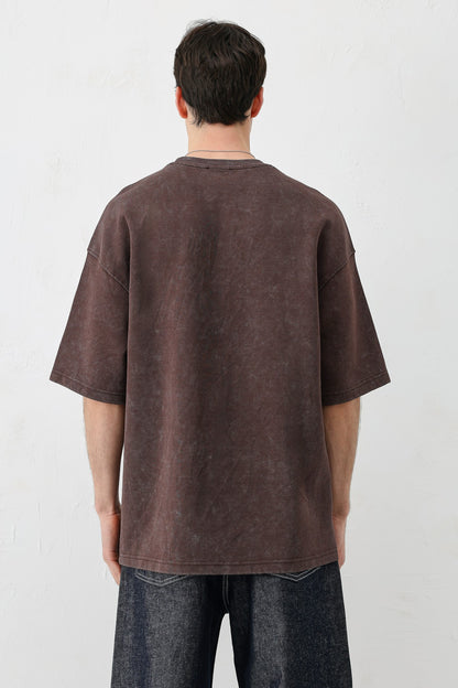 Oversize Yazı ve 2 Baskılı Tişört
