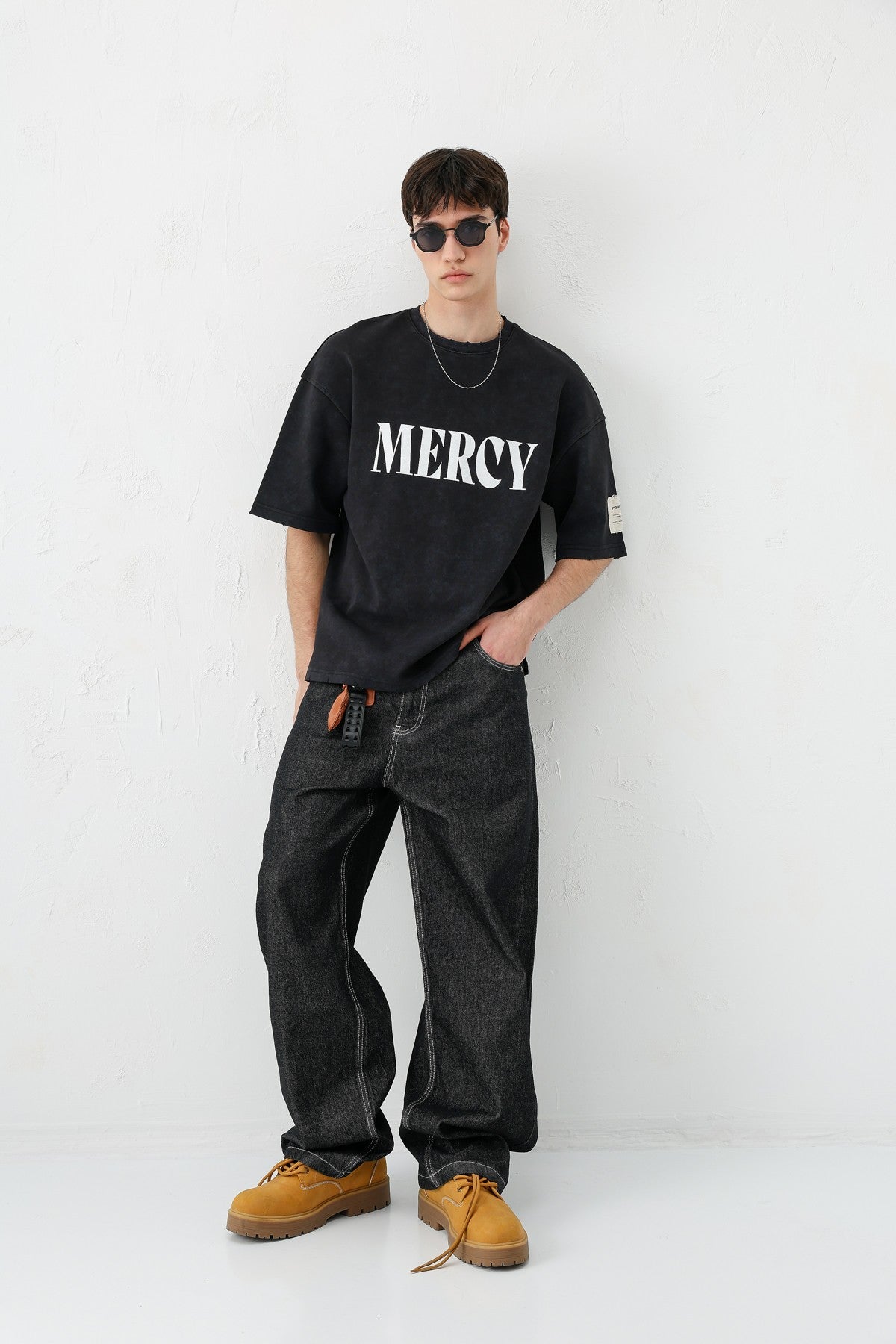 Baskılı Oversize Tişört V70-140