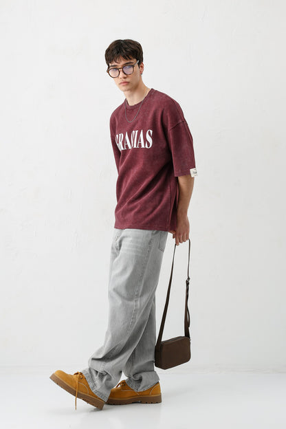 Oversize Gracias Baskılı Tişört