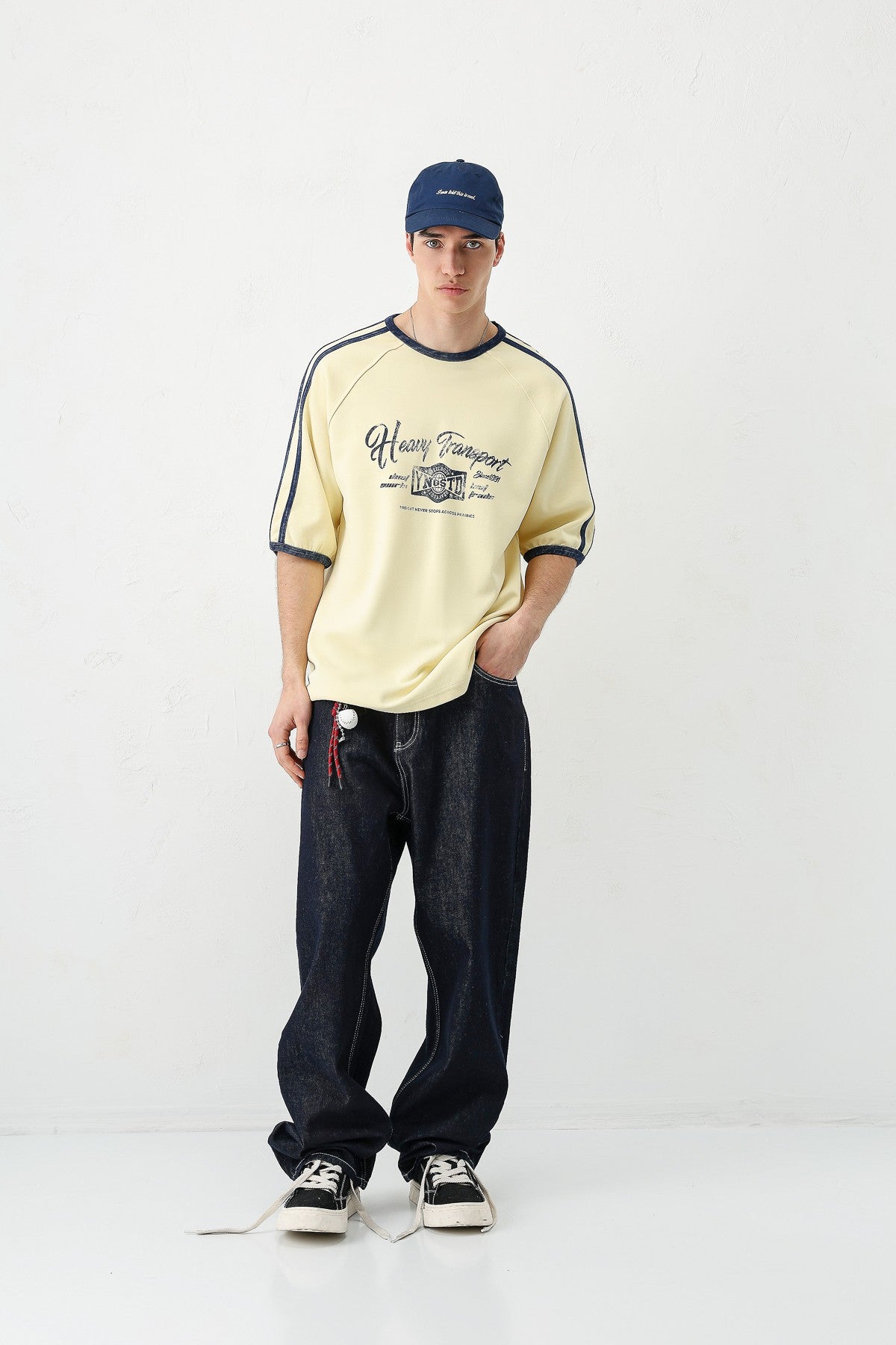 T-SHIRT WASHED REGLAN KOL