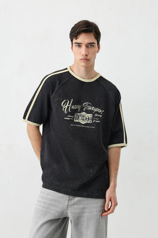 T-SHIRT WASHED REGLAN KOL