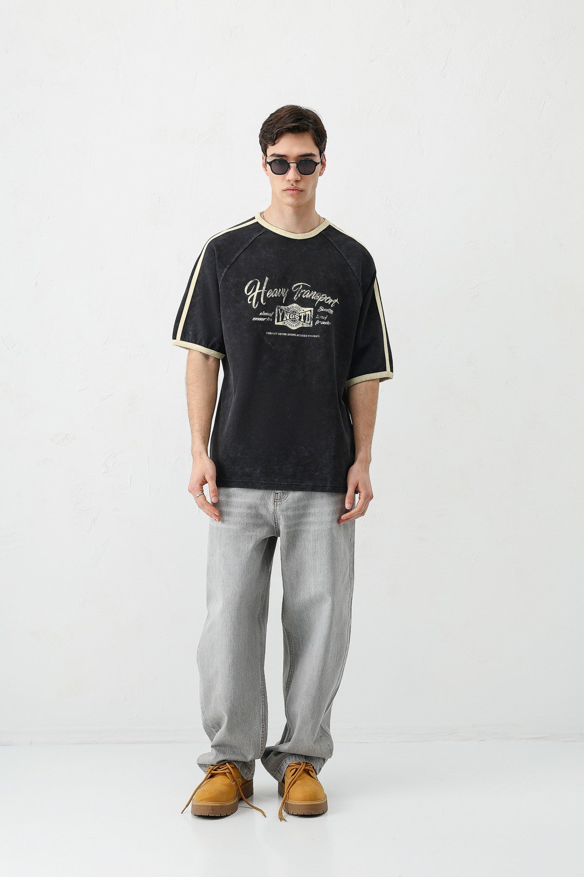 T-SHIRT WASHED REGLAN KOL