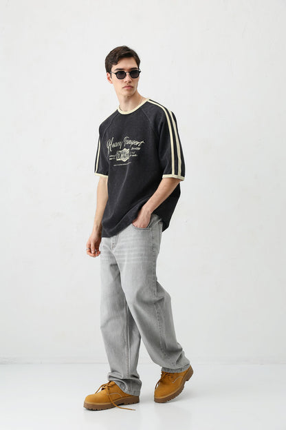 T-SHIRT WASHED REGLAN KOL