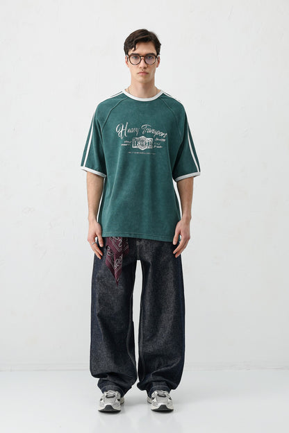 T-SHIRT WASHED REGLAN KOL