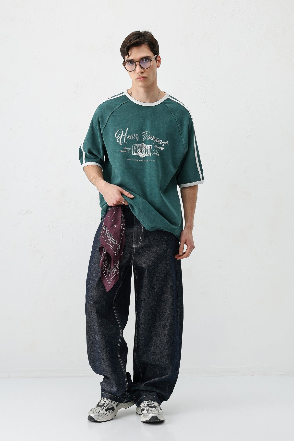 T-SHIRT WASHED REGLAN KOL