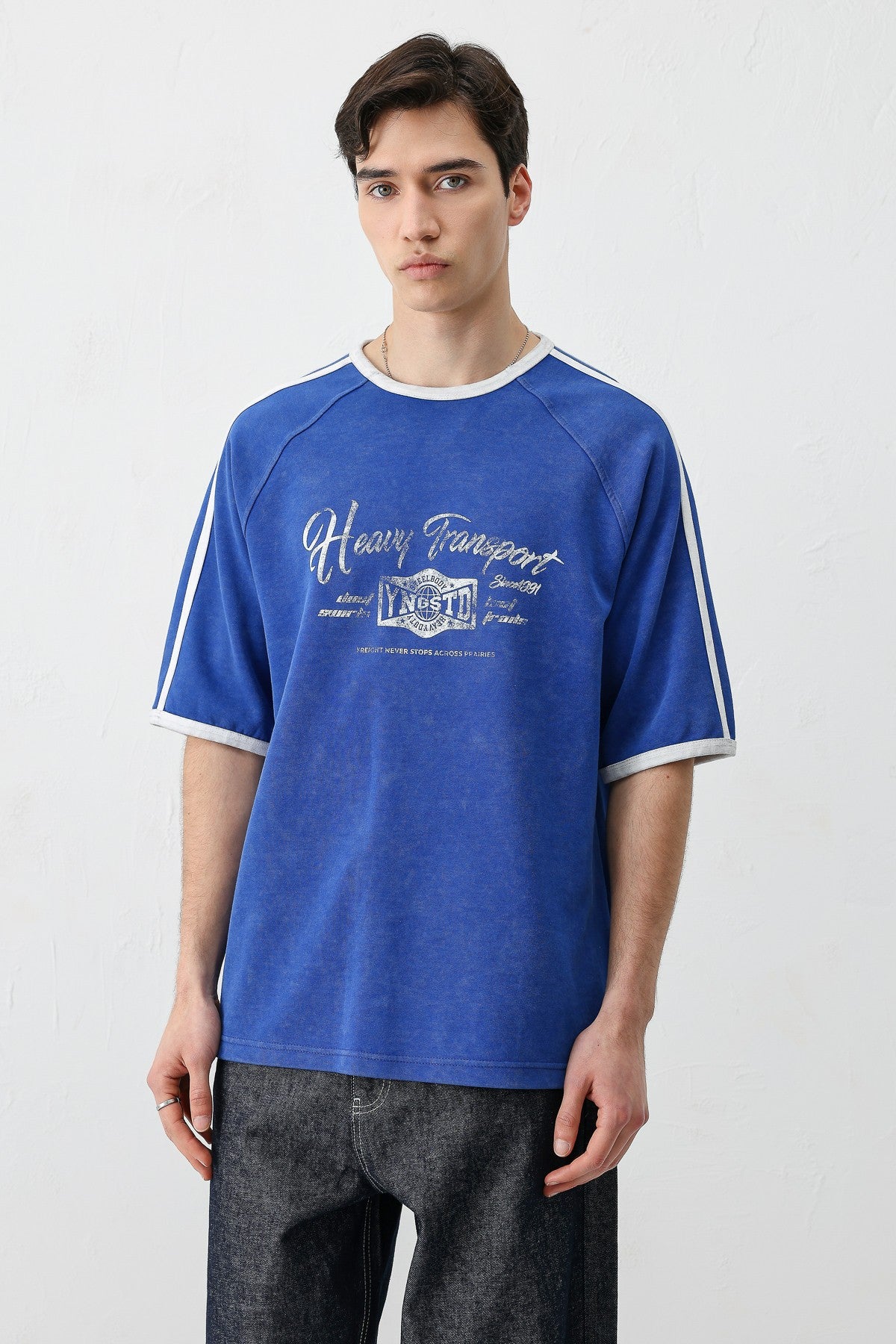 T-SHIRT WASHED REGLAN KOL