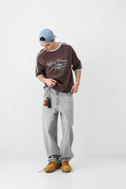 T-SHIRT WASHED REGLAN KOL