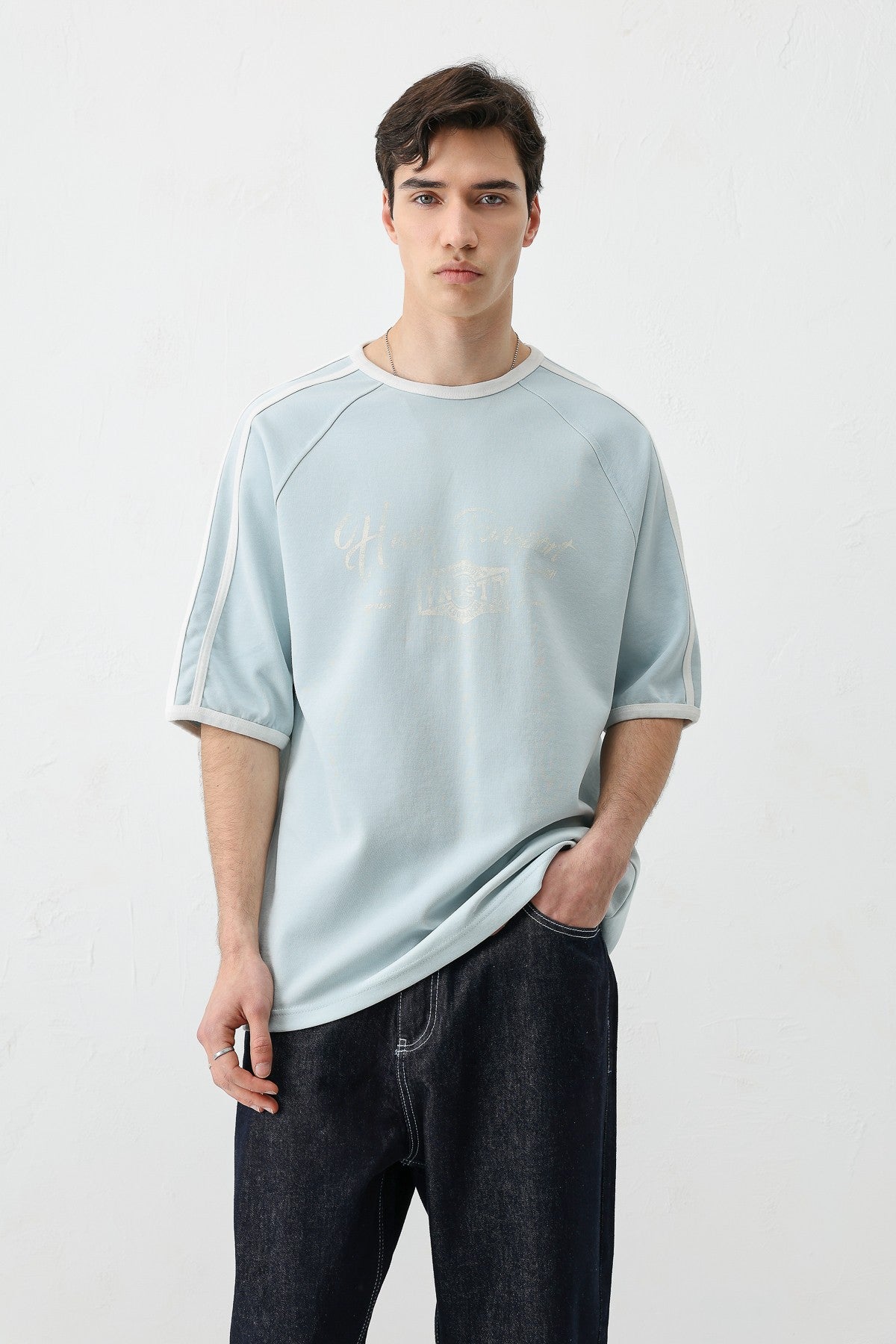 T-SHIRT WASHED REGLAN KOL