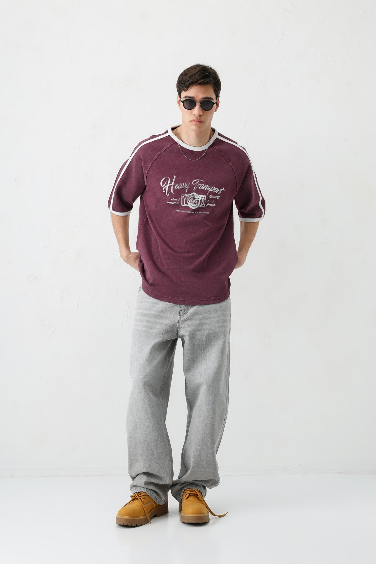 T-SHIRT WASHED REGLAN KOL