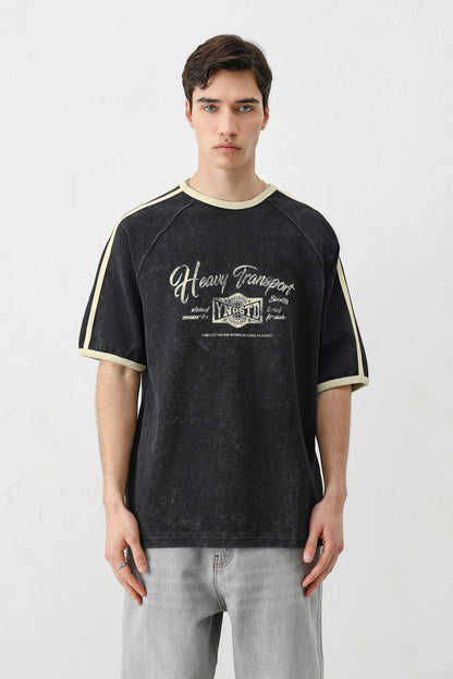 T-SHIRT WASHED REGLAN KOL