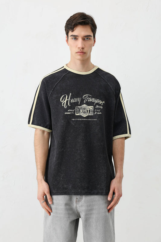 T-SHIRT WASHED REGLAN KOL