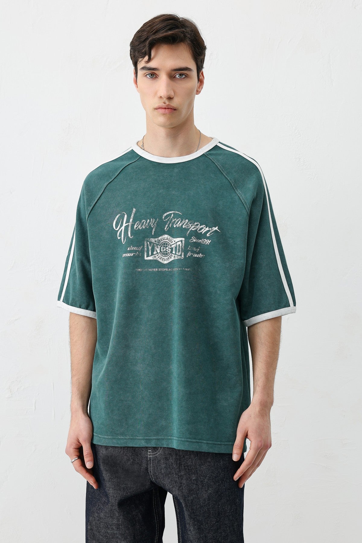 T-SHIRT WASHED REGLAN KOL