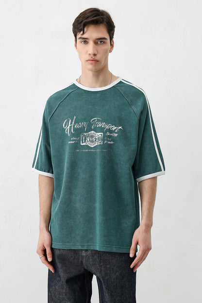 T-SHIRT WASHED REGLAN KOL