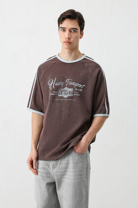 T-SHIRT WASHED REGLAN KOL